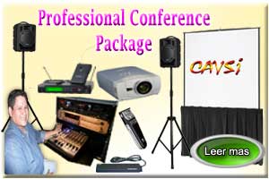 Alquiler equipo profesional conferencias, alquilar equipos audiovisuales