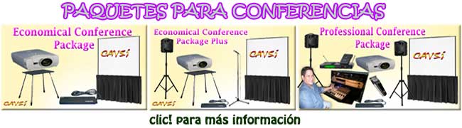 Alquiler paquete proyector y pantalla