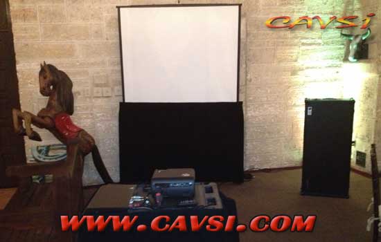 Video projection screen rental