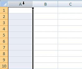 seleccionar columna excel