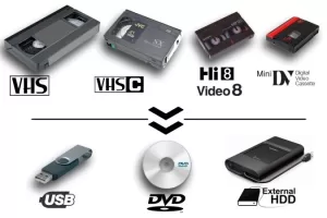 Duplicación y Conversión de Formato. VHS, Mini DV, casetes de audio.