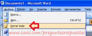 cerrar todos los archivos excel 2003