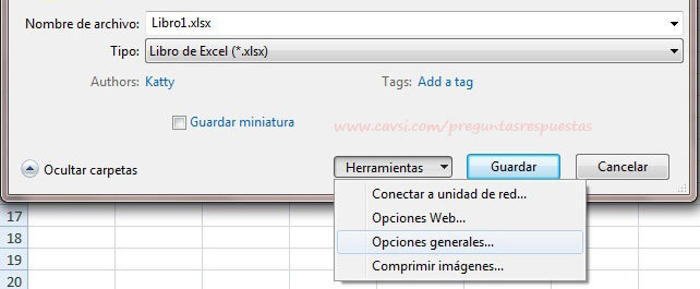 Contrasena libro excel