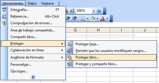 Proteger libro excel