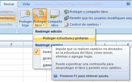 Proteger libro excel