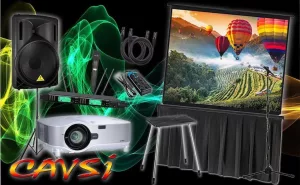 Projector and screen rental package