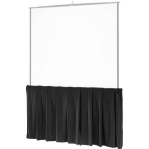 Projection screen rental with skirt