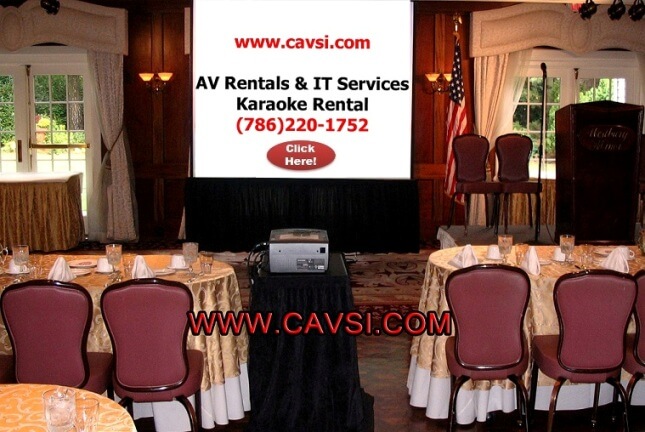 Projector and screen rental Miami
